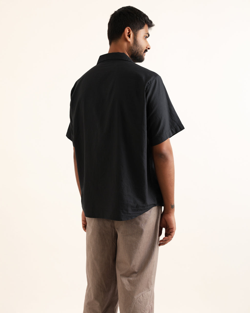 DEB BLACK ZARI HAND EMBROIDERED UNISEX SHIRT