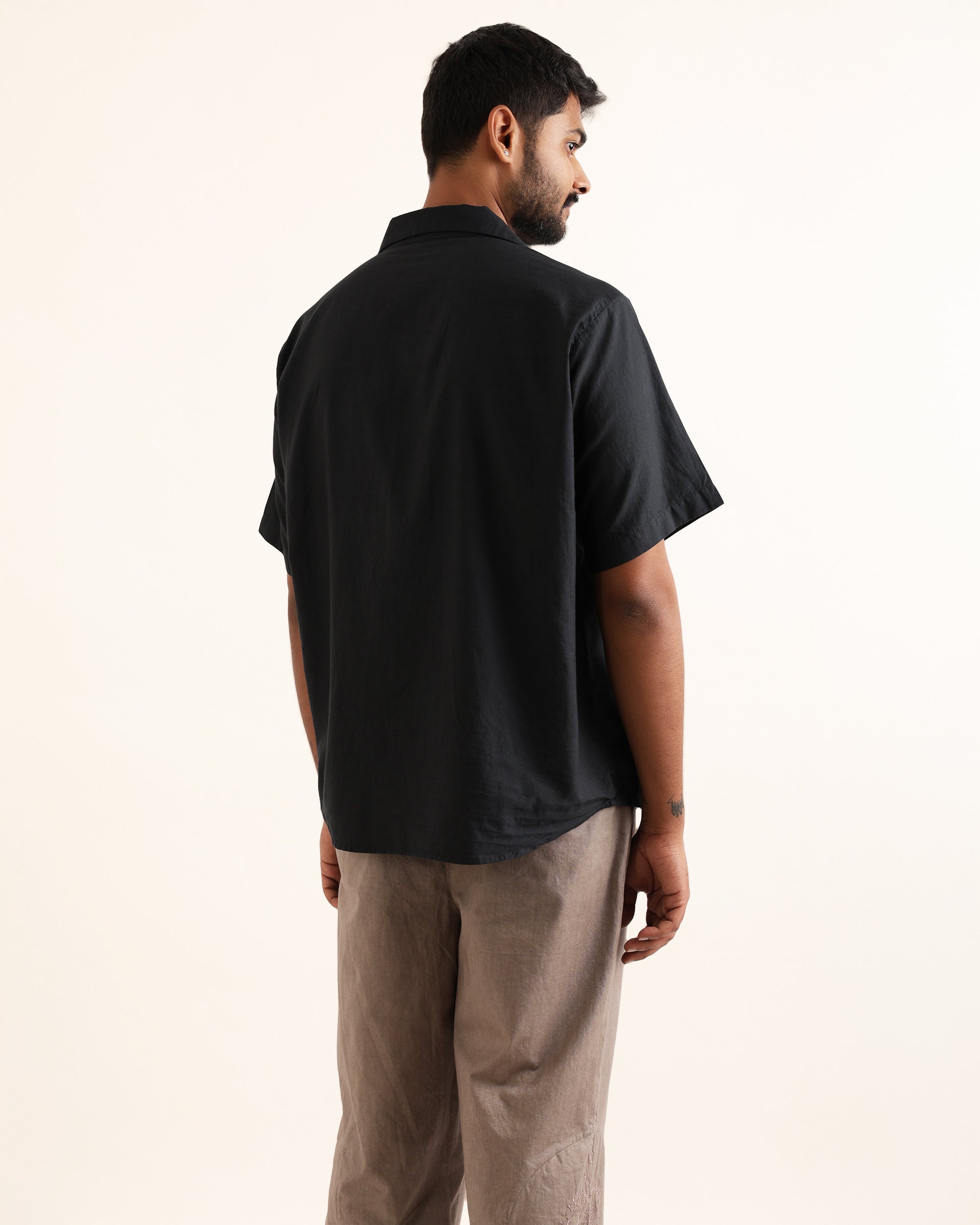 DEB BLACK ZARI HAND EMBROIDERED UNISEX SHIRT