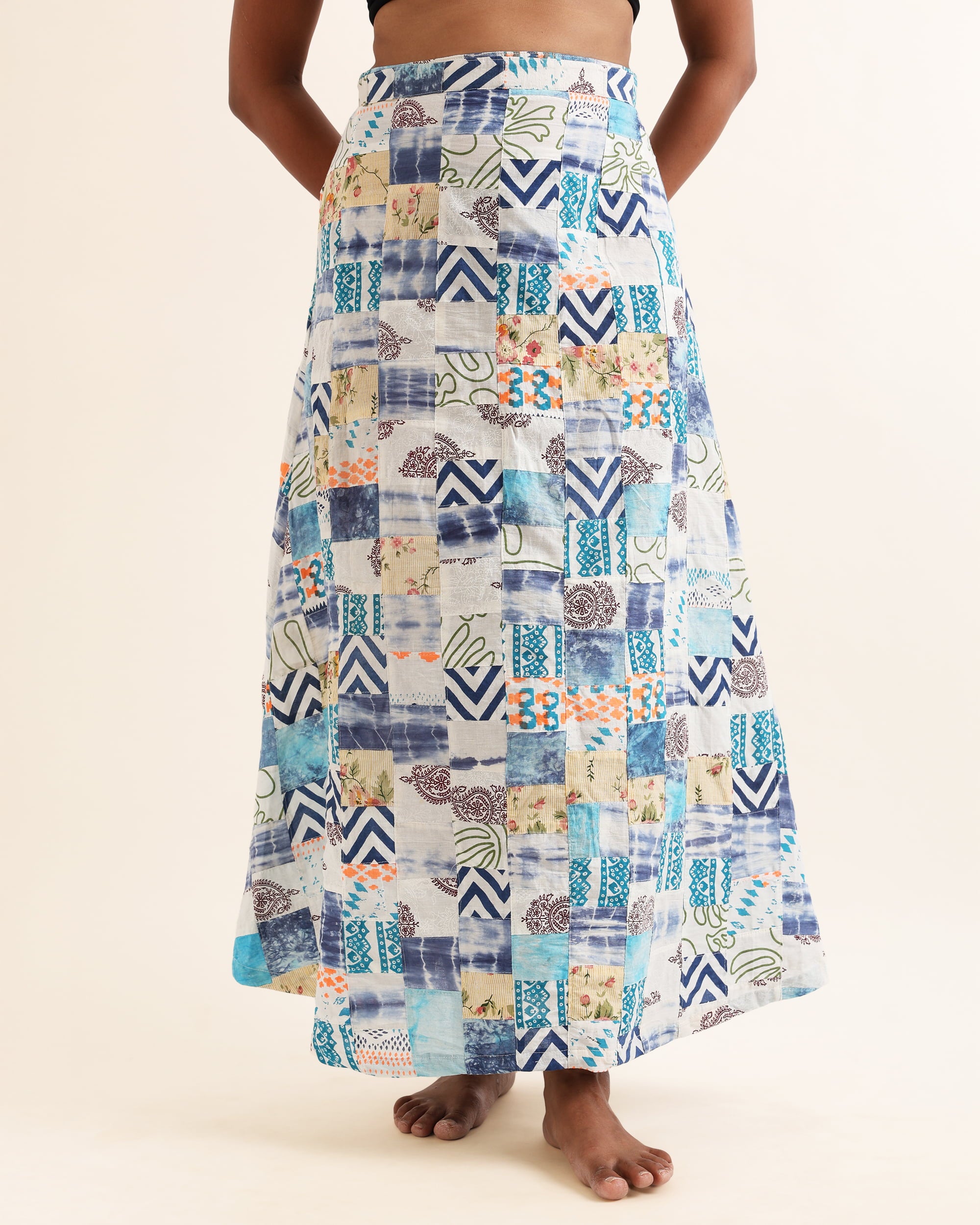 CLARA UPCYCLED ONE OF A KIND A LINE SKIRT