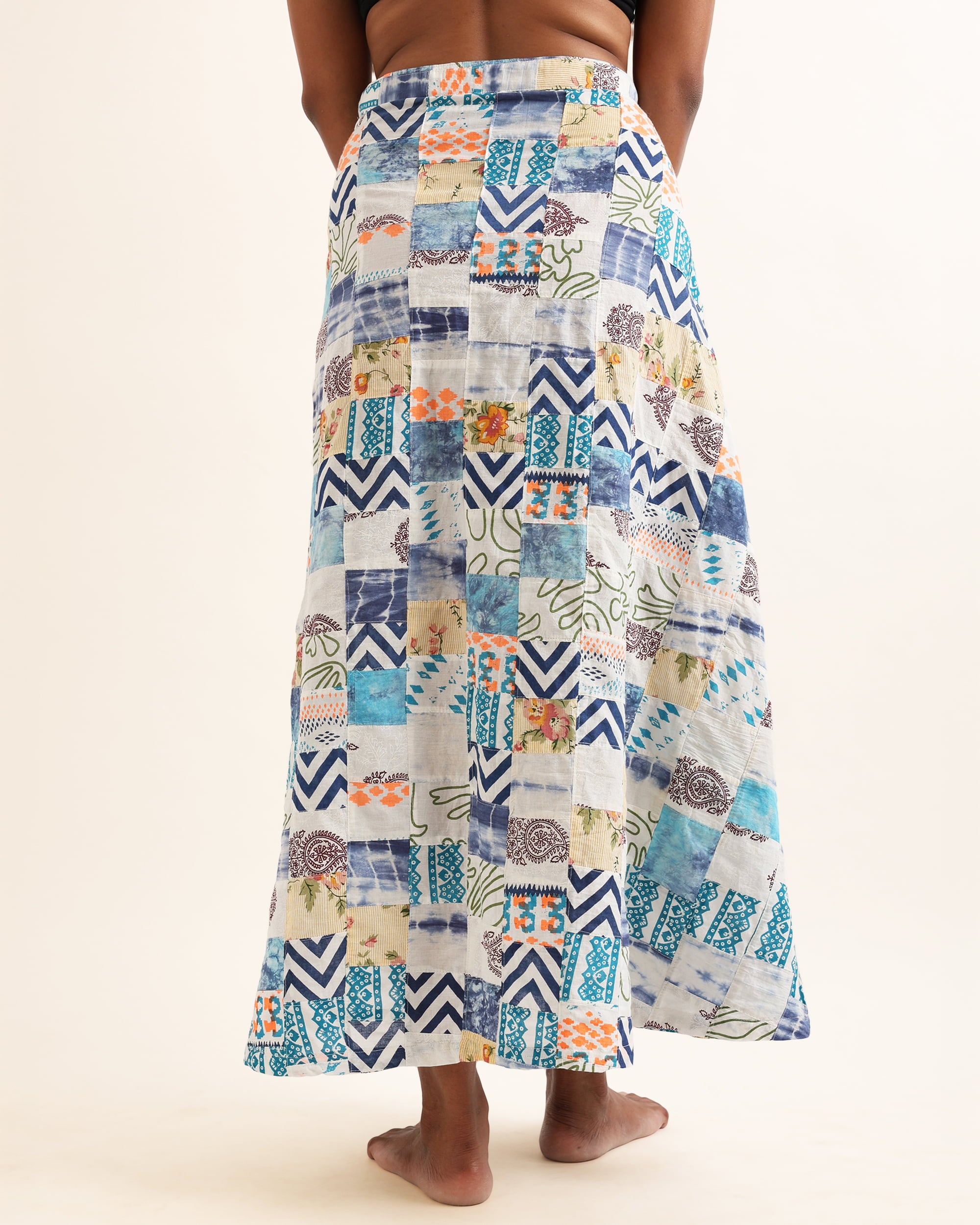 CLARA UPCYCLED ONE OF A KIND A LINE SKIRT