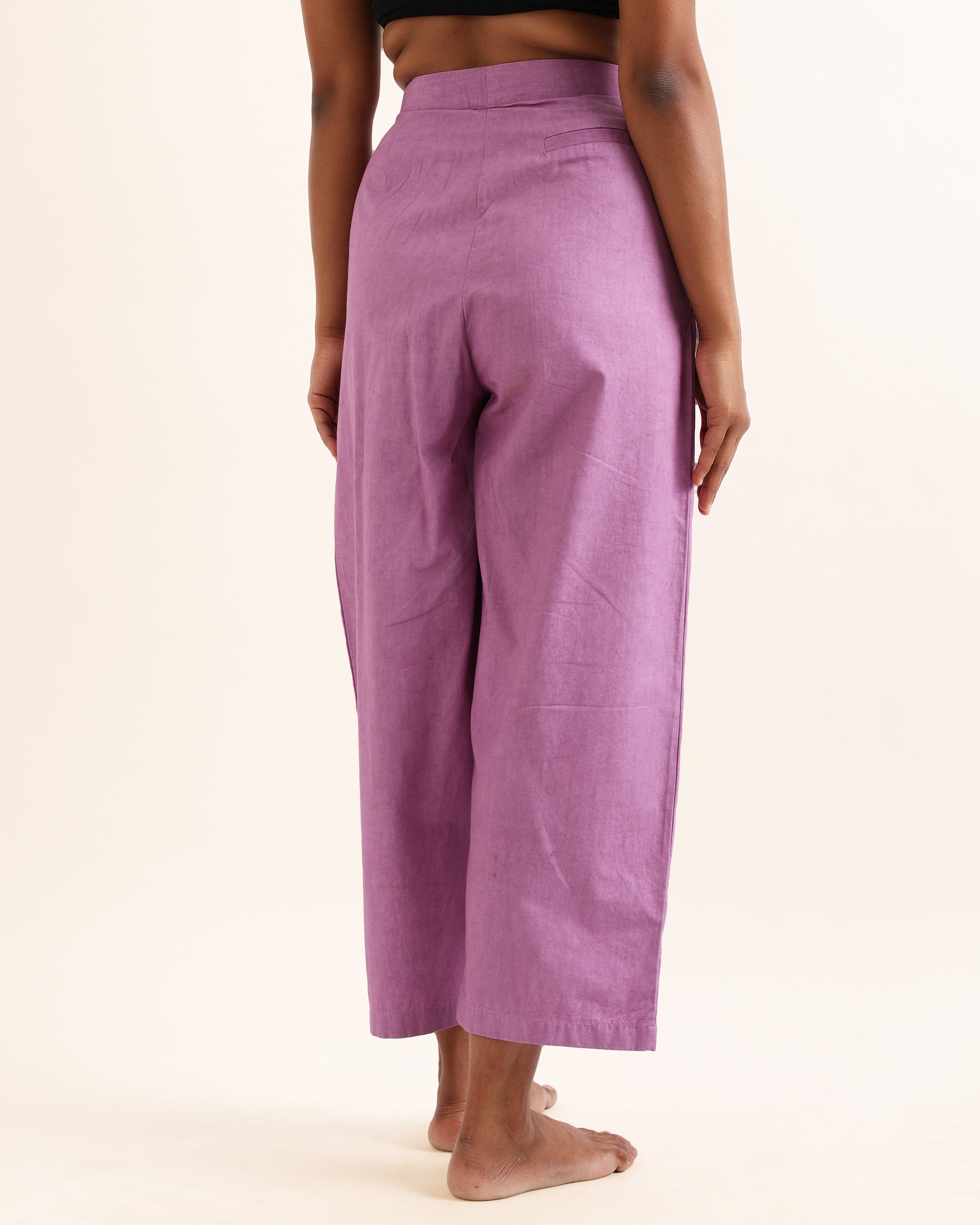 MIERA PURPLE FRONT PLEAT DANDY PANTS