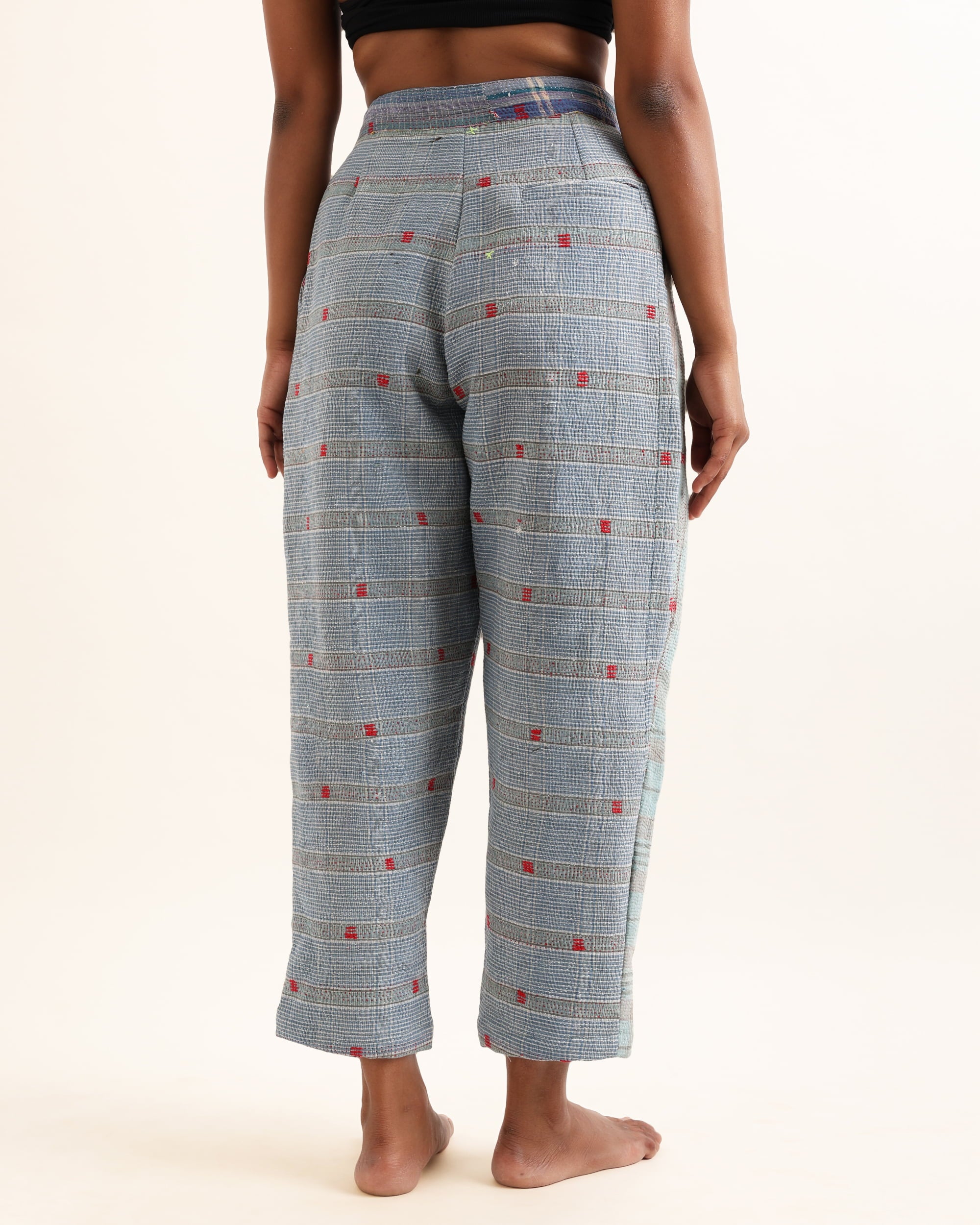 Chhobol Front Pleat Kantha Pants