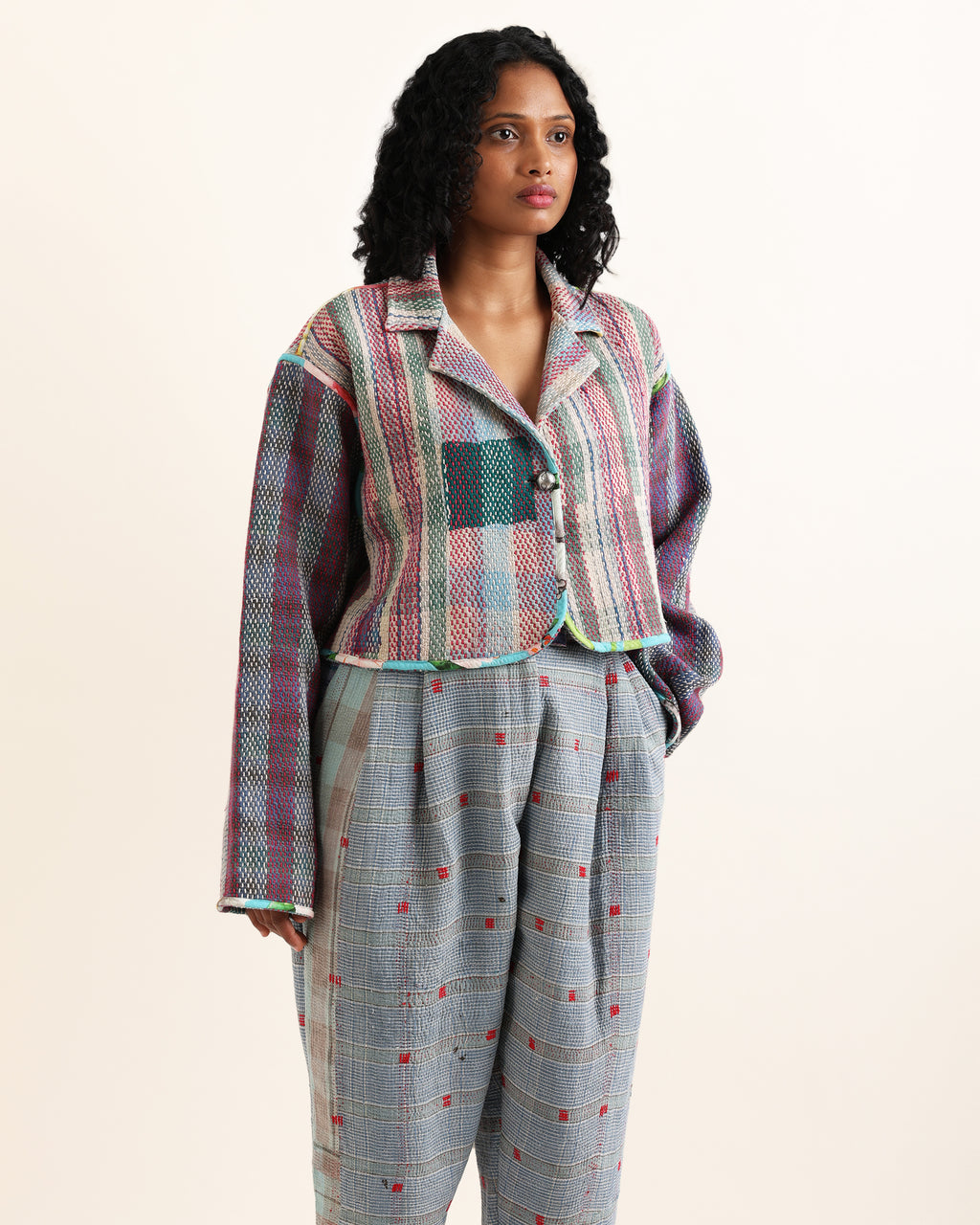 Lopa Reversible Kantha Jacket