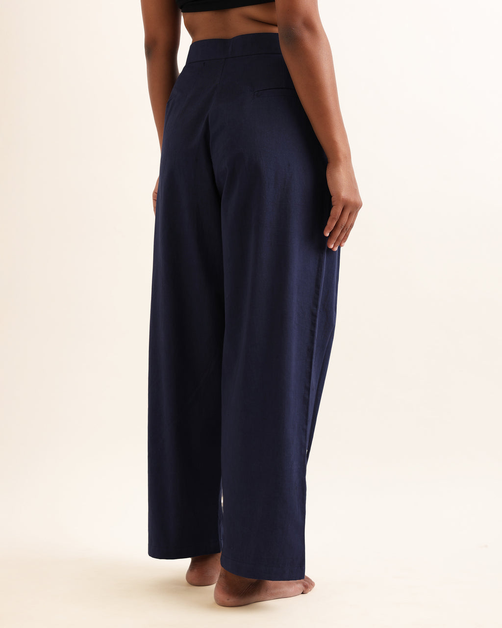 MIERA NAVY FRONT PLEAT DANDY PANTS
