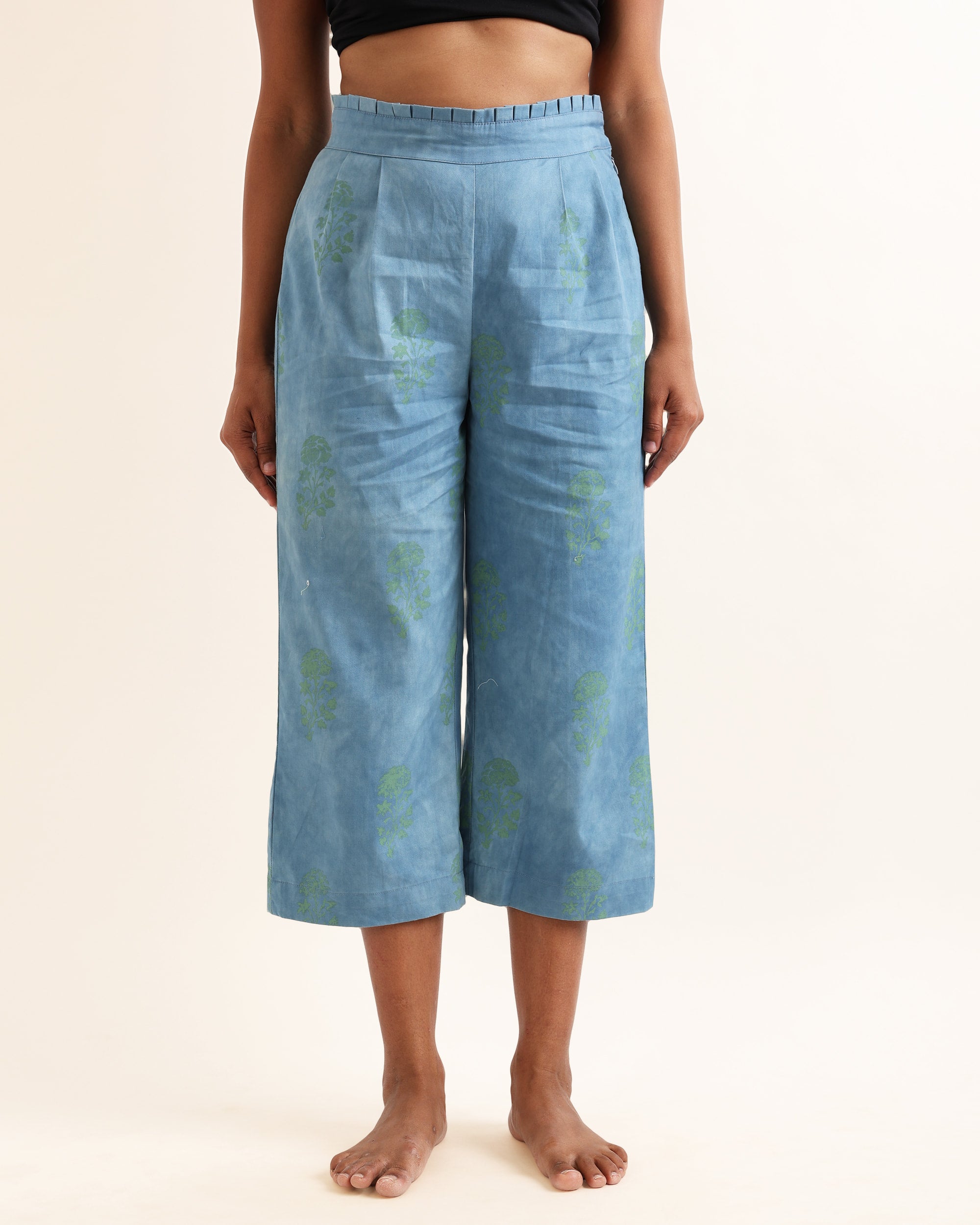 KORA UPCYCLED ONE OF A KIND PRINTED PANTS