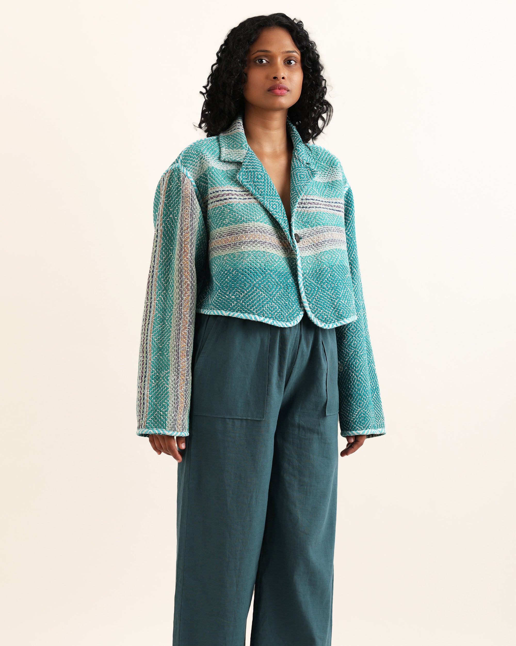 OTTI UPCYCLED ONE OF A KIND STRAIGHT PANTS
