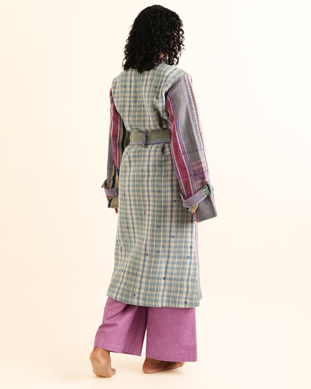 Rongon Trench Kantha Jacket