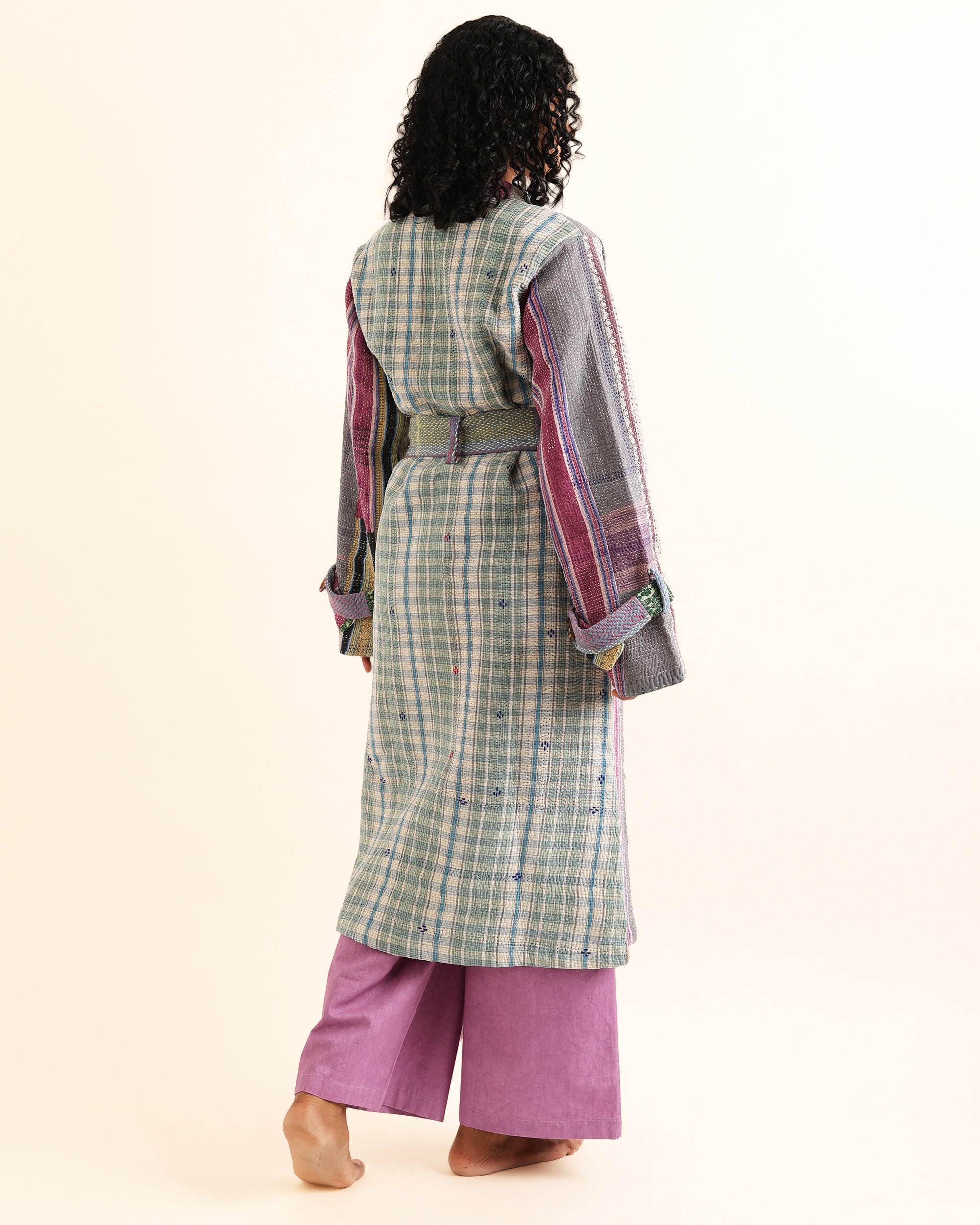 Rongon Trench Kantha Jacket