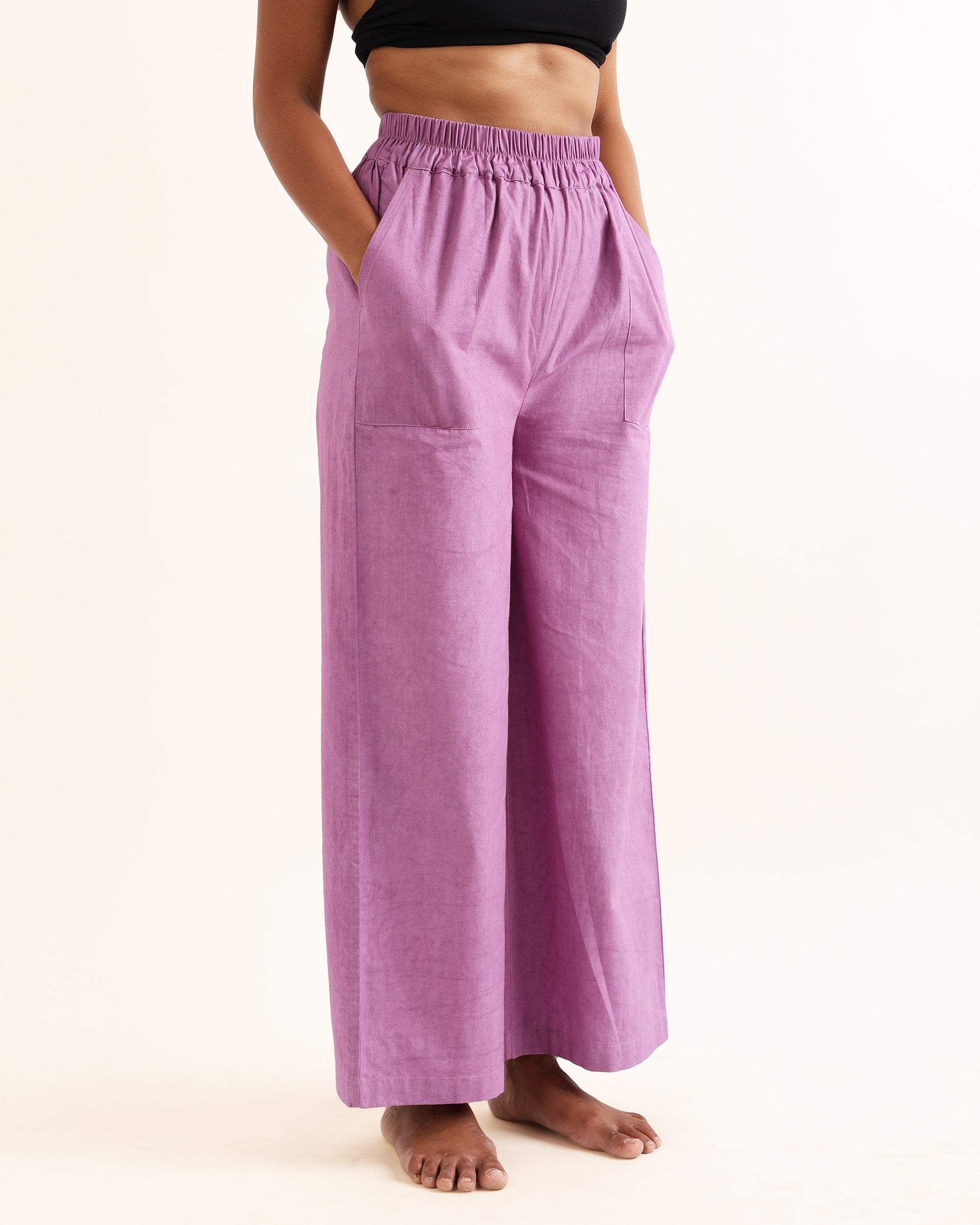 TULA PURPLE FRONT POCKET BROAD PANTS